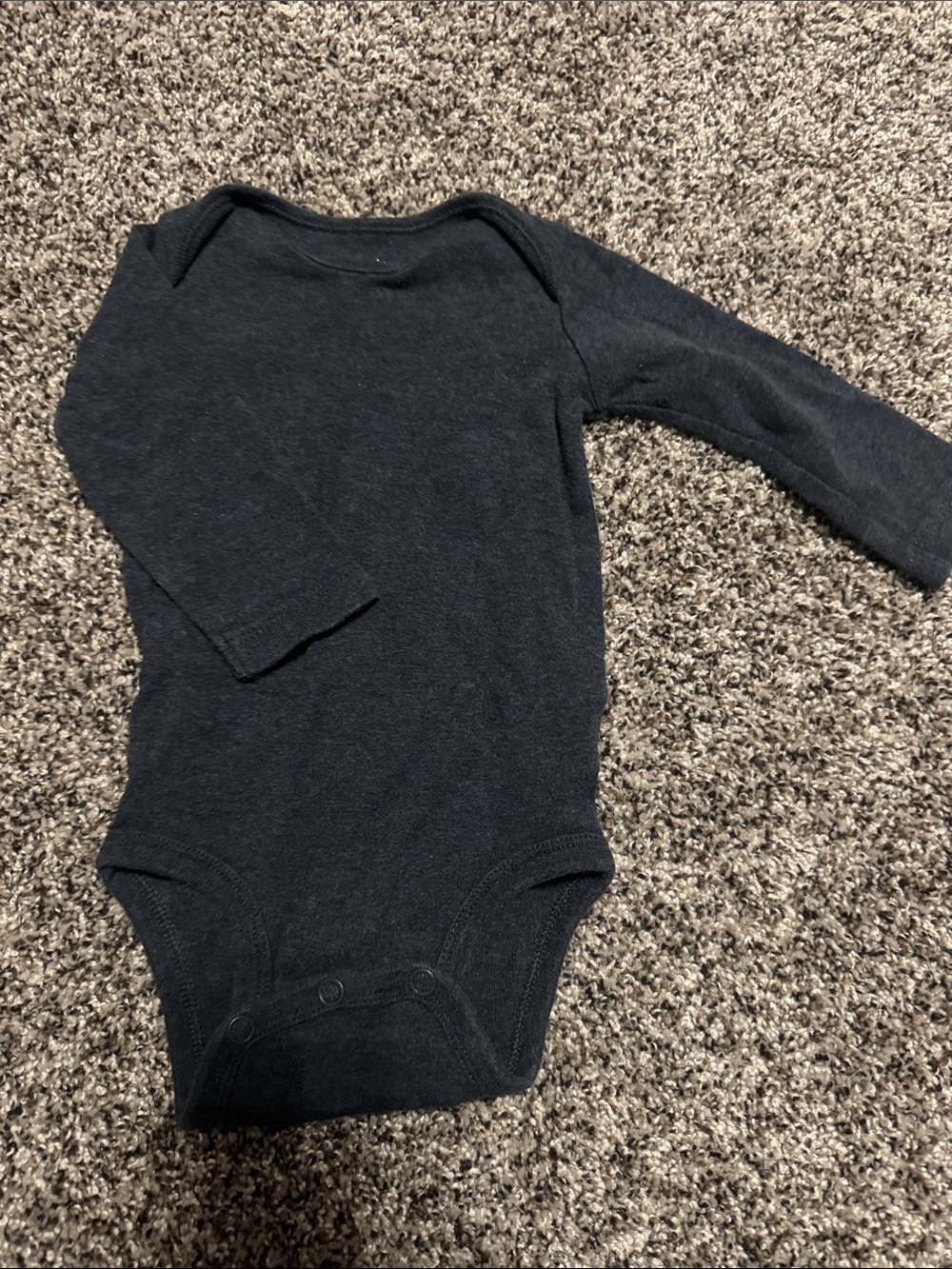 Carter's Long-Sleeve Navy Blue Baby Bodysuit